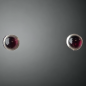 Boucles Grenat boutons Argent 925