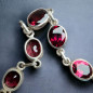 Bracelet Grenat facetté serti Argent 925