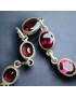 Bracelet Grenat facetté serti Argent 925