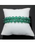 Bracelet Agate verte naturelle facettée Pierres rondes 8mm