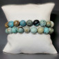 Bracelet Opale bleue Pierre rondes (s)
