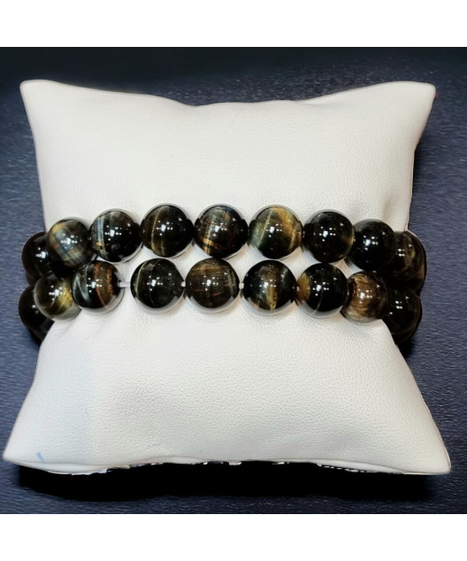 Bracelet Œil de faucon Pierres rondes (s)
