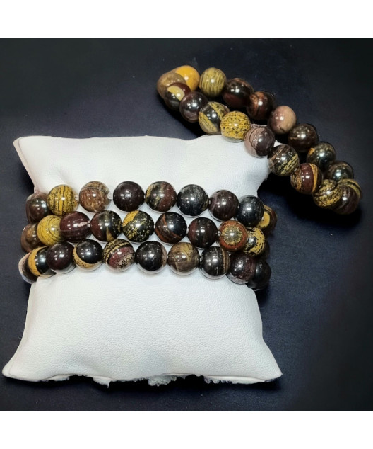 Bracelet Œil de fer Pierres rondes