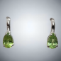 Boucles Péridot serti Argent 925