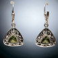 Boucles Péridot serti Argent 925