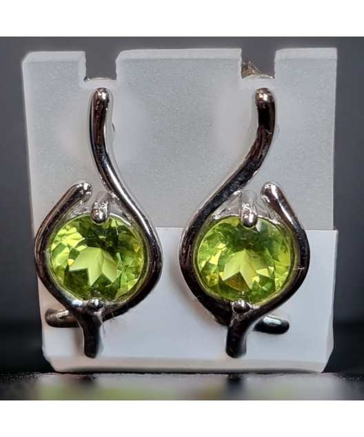 Boucles Péridot Argent 925