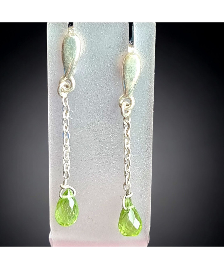 Boucles Péridot Argent 925