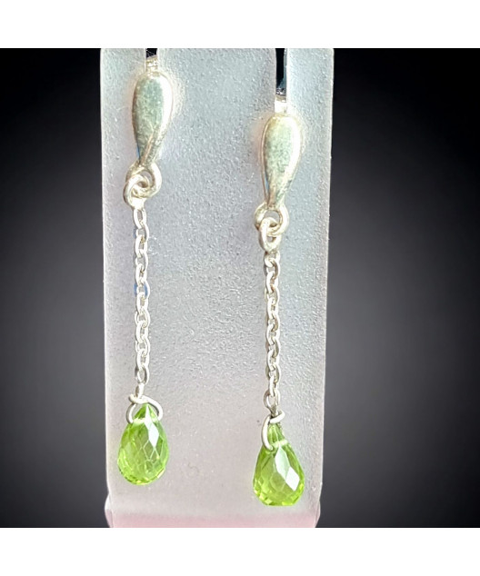 Boucles Péridot Argent 925