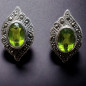 Boucles Péridot serti Argent 925