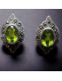 Boucles Péridot serti Argent 925