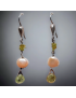 Boucles Péridot Perle & Grenat vert Argent 925