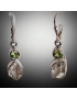 Boucles d'oreilles Péridot & Diamant Herkimer Argent 925