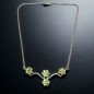 Collier Péridot fleurs Argent 925