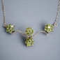 Collier Péridot fleurs Argent 925