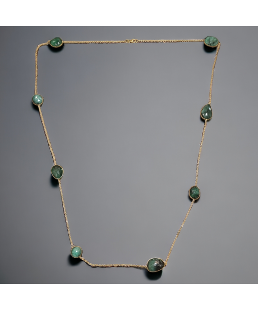 Collier Emeraude Vermeil
