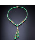 Collier Jade & Perles Eau Douce plaqué or sur cordon