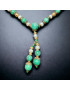 Collier Jade & Perles Eau Douce plaqué or sur cordon