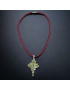 Pendentif Péridot croix Argent 925 sur cordon