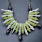 Collier Jade Nacre & Perles baroques sur cordon réglable