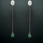 Boucles Aventurine facettée boules