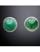 Boucles Emeraude Argent 925