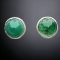 Boucles Emeraude Argent 925