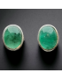 Boucles Emeraude ovales Argent 925