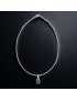 Pendentif Emeraude avec chaîne Argent 925