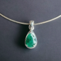 Pendentif Emeraude avec chaîne Argent 925