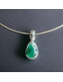 Pendentif Emeraude avec chaîne Argent 925