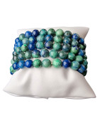 Bracelet Azurite Malachite Pierres Rondes
