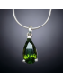 Pendentif Tourmaline verte avec chaîne Argent 925