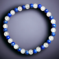 Bracelet Quartz rose & Lapis-lazuli enfant Pierres rondes 4mm
