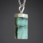 Pendentif Emeraude Argent 925 avec chaîne