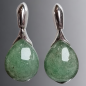 Boucles Aventurine verte Argent 925