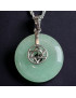Pendentif Aventurine verte donut Etoile de David avec chaîne