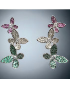 Boucles Zirconium Papillons