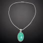 Pendentif Chrysoprase avec chaîne Argent 925
