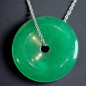 Pendentif Jade donut avec chaîne