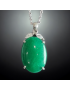 Pendentif Jade & Zirconium avec chaîne