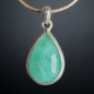 Pendentif Emeraude avec chaîne Argent 925