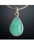 Pendentif Emeraude avec chaîne Argent 925