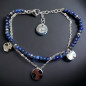 Bracelet Lapis-lazuli Pierres rondes de 3mm Argent 925