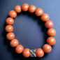 Bracelet Jaspe rouge Pierres rondes 10mm avec insert