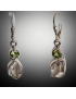 Boucles Péridot & Diamant Herkimer Argent 925