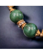 Collier Malachite Pierres rondes 18mm