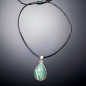 Pendentif Opale verte Argent 925 sur cordon réglable