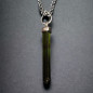 Pendentif Tourmaline verte Argent 925 avec chaîne