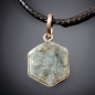 Pendentif Tourmaline Paraiba Argent 925 sur cordon simili cuir