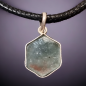 Pendentif Tourmaline Paraiba Argent 925 sur cordon simili cuir
